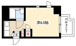 プレスイン名城東 3階ワンルームの間取り