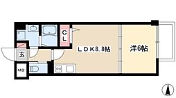 HF名駅北レジデンスEAST 1LDKの間取図画像