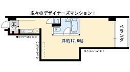 FLATS GAZERY 4階ワンルームの間取り