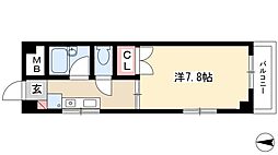 ルフェリナ 2階1Kの間取り