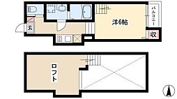 フレグラントオリーブ名城公園 1階1Kの間取り