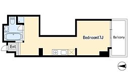 FLATS GAZERY 4階ワンルームの間取り