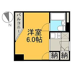 ベルモア堀詰 1Kの間取図画像