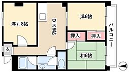 山田ハイツ 3階3LDKの間取り
