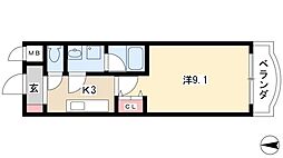 メゾンSK 1Kの間取図画像