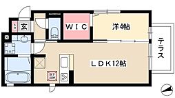 Calm Life 1階1LDKの間取り