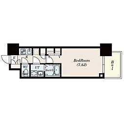 La Douceur黒川 2階1Kの間取り