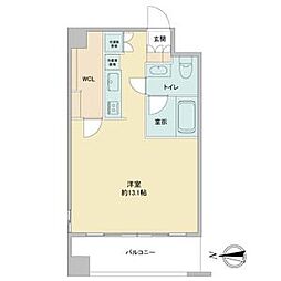 エルブ浄心 2階1Kの間取り
