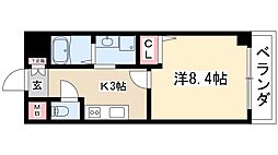 HF丸の内レジデンス 9階1Kの間取り