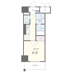 レガーロ 9階1Kの間取り