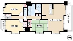 プリンスハイツ庄内緑地公園 9階3LDKの間取り