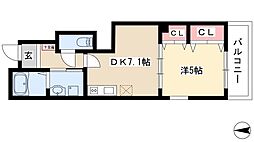 マージェ 1DKの間取図画像