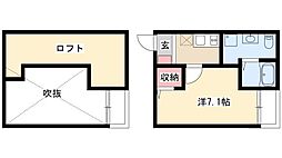 パルティーレ 1Kの間取図画像