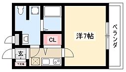 CREA 1Kの間取図画像