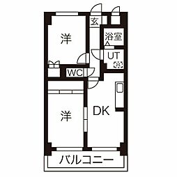 ガーデン山内 2LDKの間取図画像