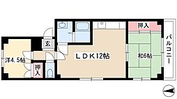 リバーサイド・マンション 2LDKの間取図画像