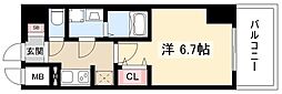 名古屋市北区杉栄町5丁目マンション 1Kの間取図画像