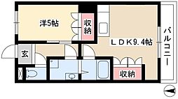 ヴレスュール 1LDKの間取図画像