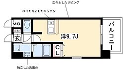 ライジングコート名古屋駅前東 ワンルームの間取図画像