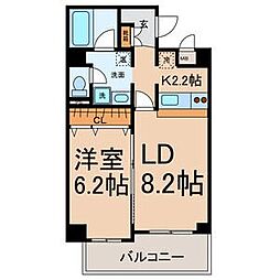 FS幅下 1LDKの間取図画像