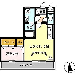 ネオステージ 1LDKの間取図画像