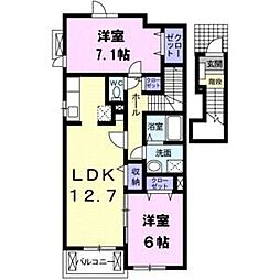 ヴィラ・ブランシュ 2LDKの間取図画像