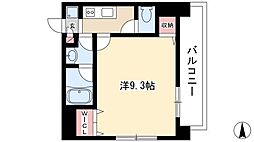 レーヴェスト志賀本通 1Kの間取図画像