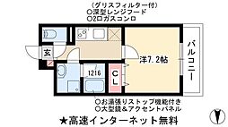 MX-2 1Kの間取図画像