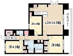 GRANPASEO丸の内 3LDKの間取図画像
