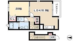 サンフラワー 1LDKの間取図画像