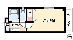 グランドハイツ21 1Kの間取図画像