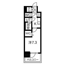 エスリード大曽根アヴェール 1Kの間取図画像