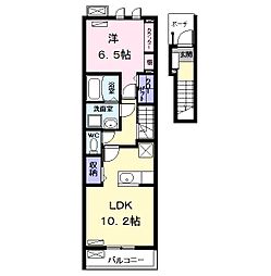 プリマベラ 1LDKの間取図画像