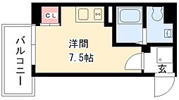 ライブコート丸の内 ワンルームの間取図画像