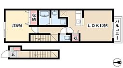 カルムメゾン 1LDKの間取図画像