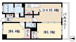 アーレックス丸の内 2LDKの間取図画像