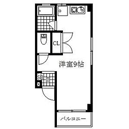 サンハイツ ワンルームの間取図画像