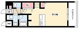 プレミアムコート大須 ワンルームの間取図画像