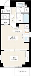 カスタリア高輪台2 1LDKの間取図画像