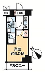 LUMEED横濱末吉町 1Kの間取図画像