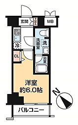 LUMEED横濱末吉町 1Kの間取図画像