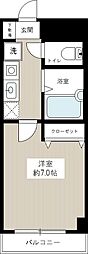 メテオーロ舞浜 1Kの間取図画像