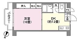 サンフラワー大原 1DKの間取図画像