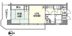 ヴァカンシア勝浦 1LDKの間取図画像