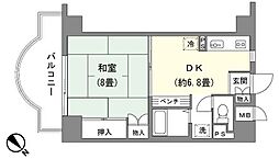 ブルースカイ勝浦 1DKの間取図画像