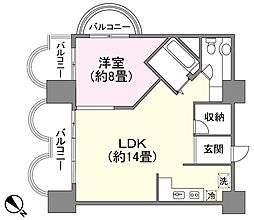 シーサイドサーフ御宿 1LDKの間取図画像