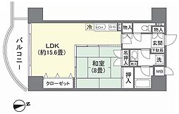 エスカール御宿 1LDKの間取図画像