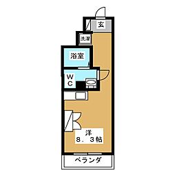 ｃａｓａ　y 3階ワンルームの間取り