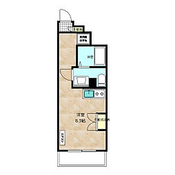 ｃａｓａ　y 2階ワンルームの間取り