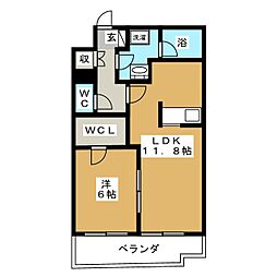 ベイ・パレット 3階1LDKの間取り